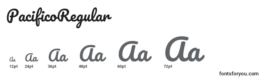 PacificoRegular Font Sizes