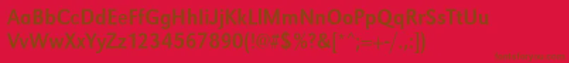 Czcionka Urwgrotesktextnar – brązowe czcionki na czerwonym tle