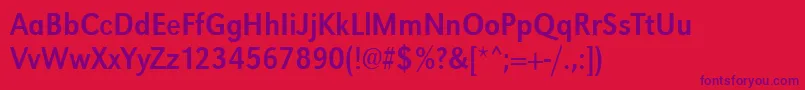 Urwgrotesktextnar Font – Purple Fonts on Red Background