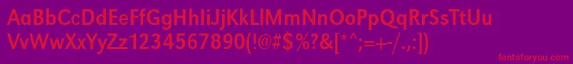 More about Urwgrotesktextnar Font Urwgrotesktextnar Font – Red Fonts on Purple Background