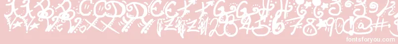 フォントInvisibleHorizons – ピンクの背景に白い文字