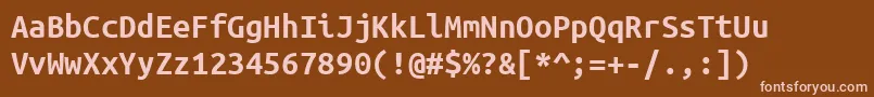 Шрифт Ubuntumono ffy – розовые шрифты на коричневом фоне