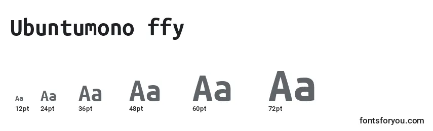 Размеры шрифта Ubuntumono ffy