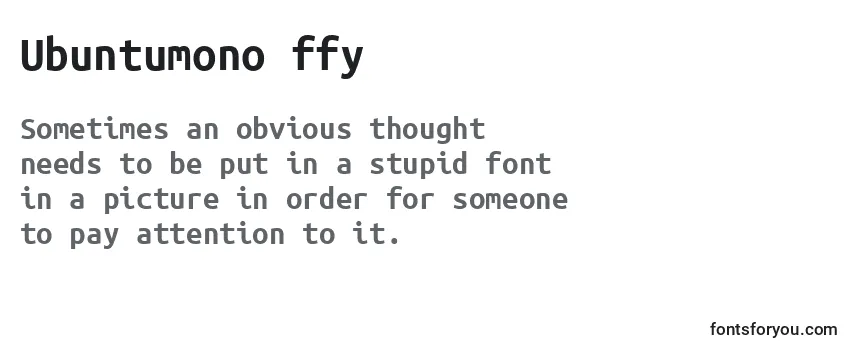Ubuntumono ffy Font