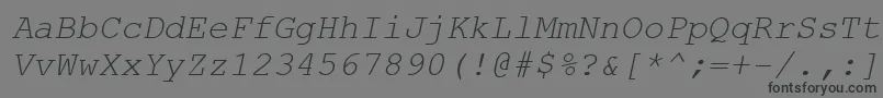 Шрифт CourierNewKoi8Italic – чёрные шрифты на сером фоне