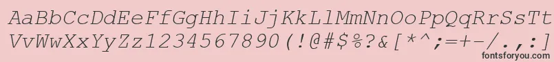 fuente CourierNewKoi8Italic – Fuentes Negras Sobre Fondo Rosa