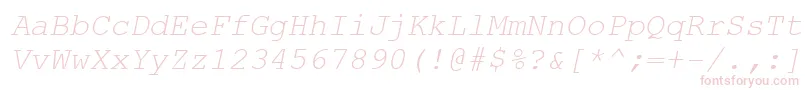 CourierNewKoi8Italic Font – Pink Fonts on White Background