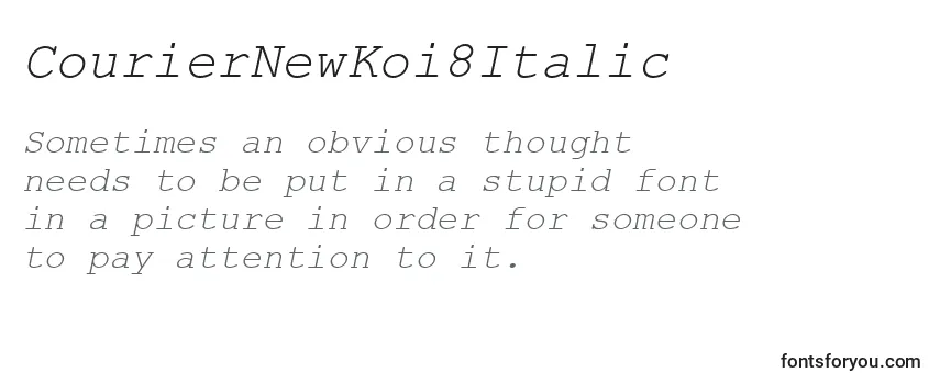Review of the CourierNewKoi8Italic Font