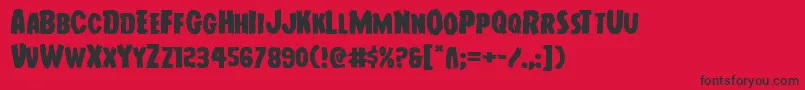 Youngfrankexpand Font – Black Fonts on Red Background