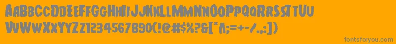 Youngfrankexpand Font – Gray Fonts on Orange Background