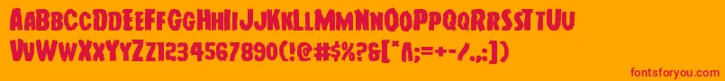 More about Youngfrankexpand Font Youngfrankexpand Font – Red Fonts on Orange Background