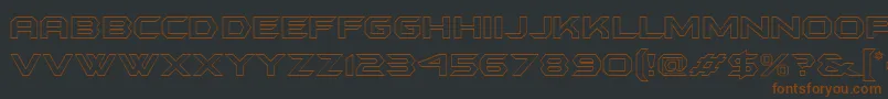 Batmanforeveroutline Font – Brown Fonts on Black Background