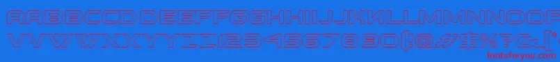 Batmanforeveroutline Font – Red Fonts on Blue Background