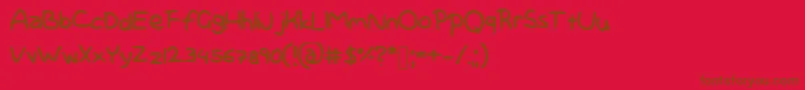 Hamburgers Font – Brown Fonts on Red Background