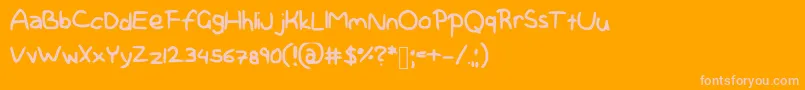 Hamburgers Font – Pink Fonts on Orange Background