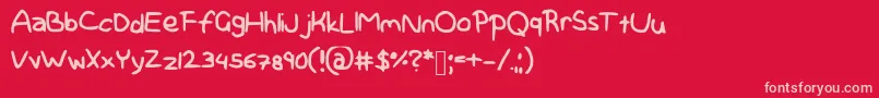 Hamburgers Font – Pink Fonts on Red Background