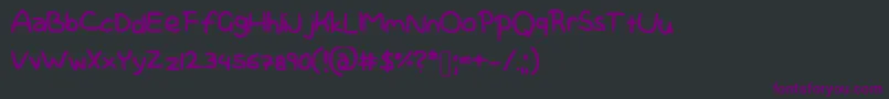 Hamburgers Font – Purple Fonts on Black Background