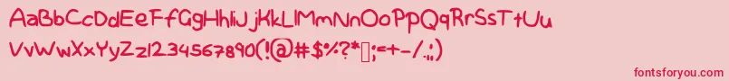 Hamburgers Font – Red Fonts on Pink Background