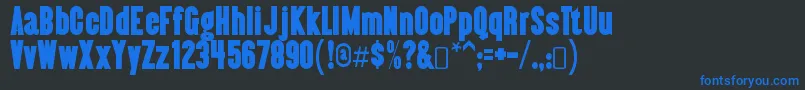 AlmonteRegular Font – Blue Fonts on Black Background