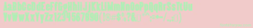 AlmonteRegular Font – Green Fonts on Pink Background