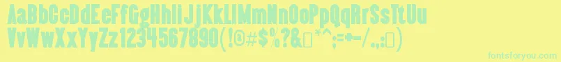 AlmonteRegular Font – Green Fonts on Yellow Background