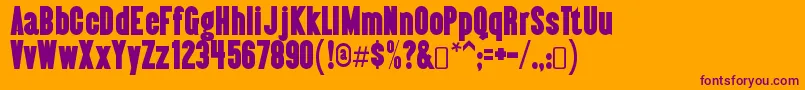 AlmonteRegular Font – Purple Fonts on Orange Background