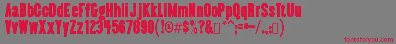 AlmonteRegular Font – Red Fonts on Gray Background