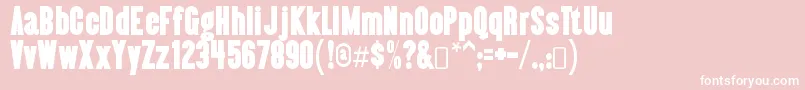 AlmonteRegular Font – White Fonts on Pink Background