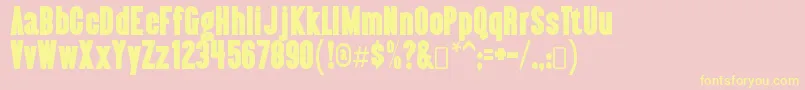 AlmonteRegular Font – Yellow Fonts on Pink Background