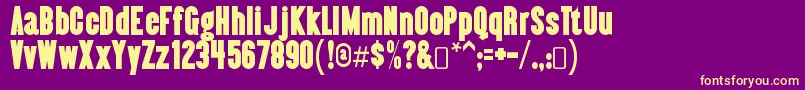 AlmonteRegular Font – Yellow Fonts on Purple Background