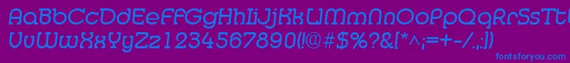 MedflyRegular Font – Blue Fonts on Purple Background