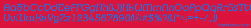 MedflyRegular Font – Blue Fonts on Red Background