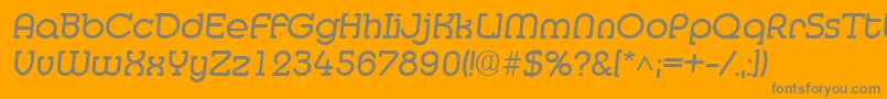 MedflyRegular Font – Gray Fonts on Orange Background