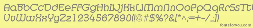 MedflyRegular Font – Gray Fonts on Yellow Background