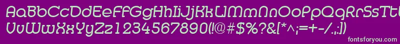 MedflyRegular Font – Green Fonts on Purple Background