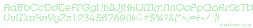 MedflyRegular Font – Green Fonts on White Background