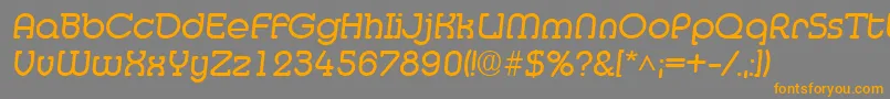 MedflyRegular Font – Orange Fonts on Gray Background