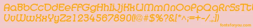 MedflyRegular Font – Orange Fonts on Pink Background