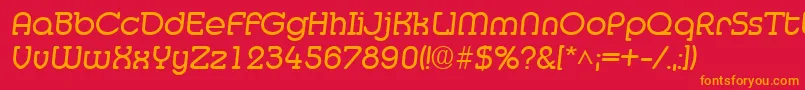 MedflyRegular Font – Orange Fonts on Red Background