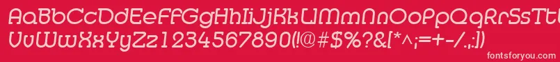 MedflyRegular Font – Pink Fonts on Red Background