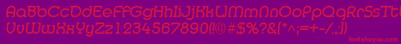 MedflyRegular Font – Red Fonts on Purple Background