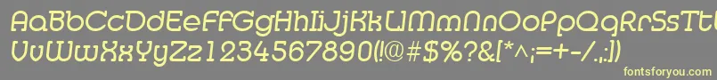 MedflyRegular Font – Yellow Fonts on Gray Background