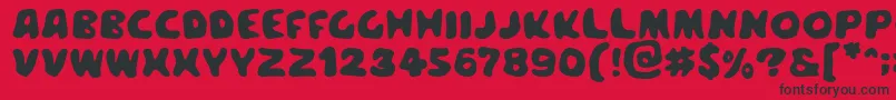 Meegoren Font – Black Fonts on Red Background