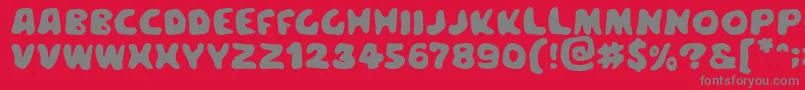フォントMeegoren – 赤い背景に灰色の文字