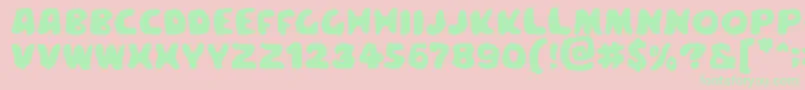 Meegoren Font – Green Fonts on Pink Background