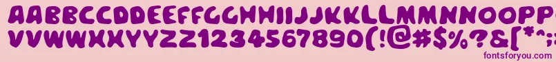 Meegoren Font – Purple Fonts on Pink Background