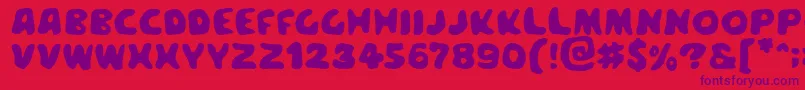 Meegoren Font – Purple Fonts on Red Background