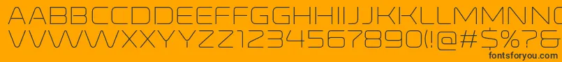 RonduitcapitalsLight Font – Black Fonts on Orange Background