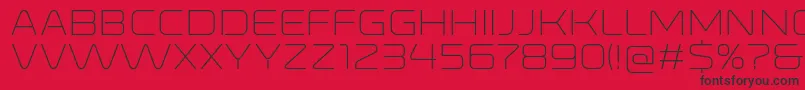 RonduitcapitalsLight Font – Black Fonts on Red Background
