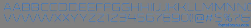 フォントRonduitcapitalsLight – 灰色の背景に青い文字
